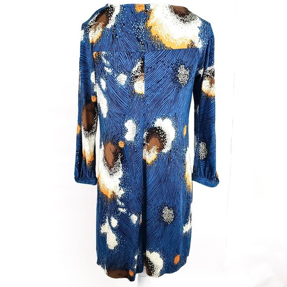 Twelfth Street by Cynthia Vincent Blue 100% Silk Dress Sz P (small) Long Sleeve - Picture 4 of 5